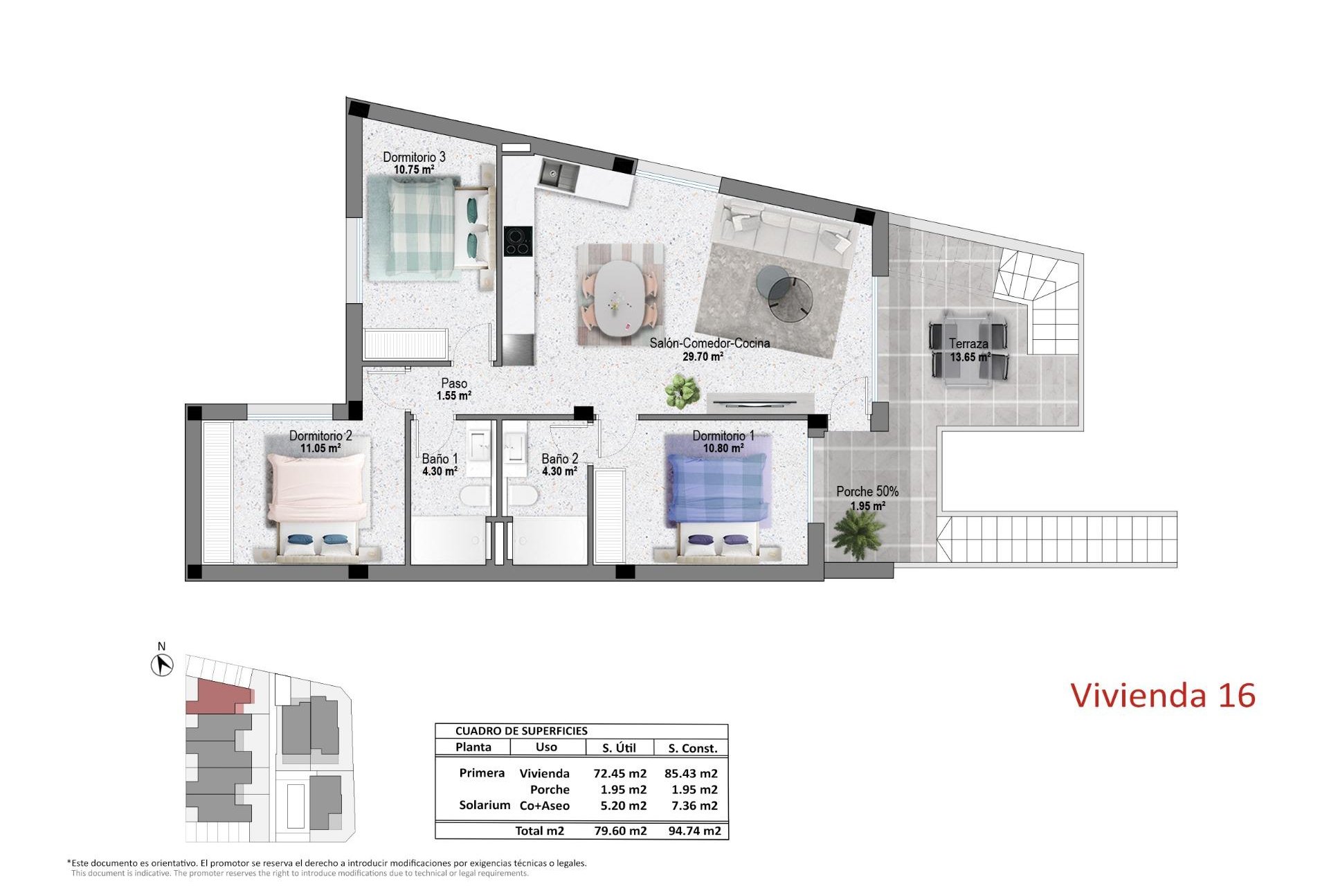 New Build - Apartment  - Pilar de la Horadada - pueblo