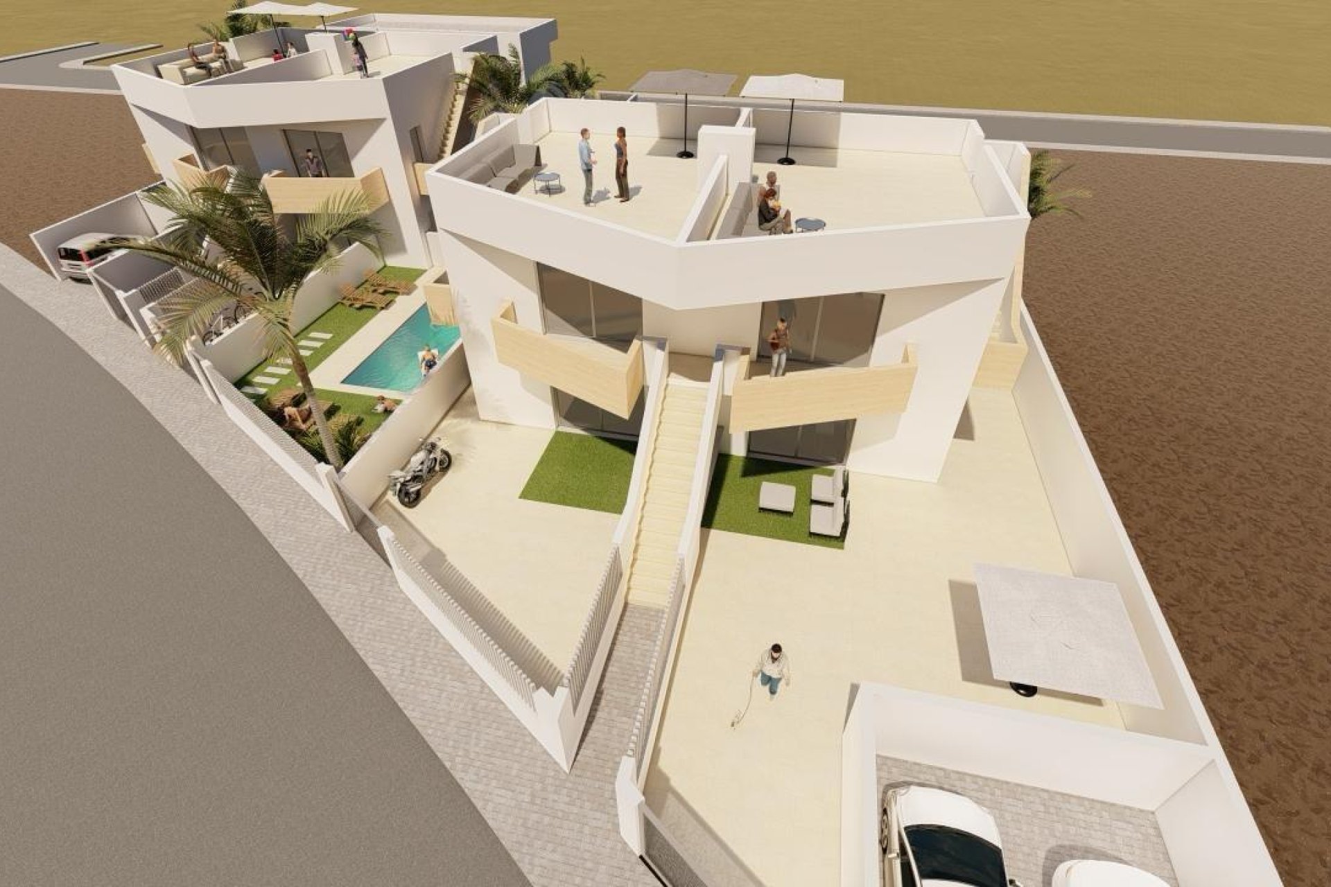 New Build - Semi-detached Villa - Mazarrón - Puerto de Mazarron