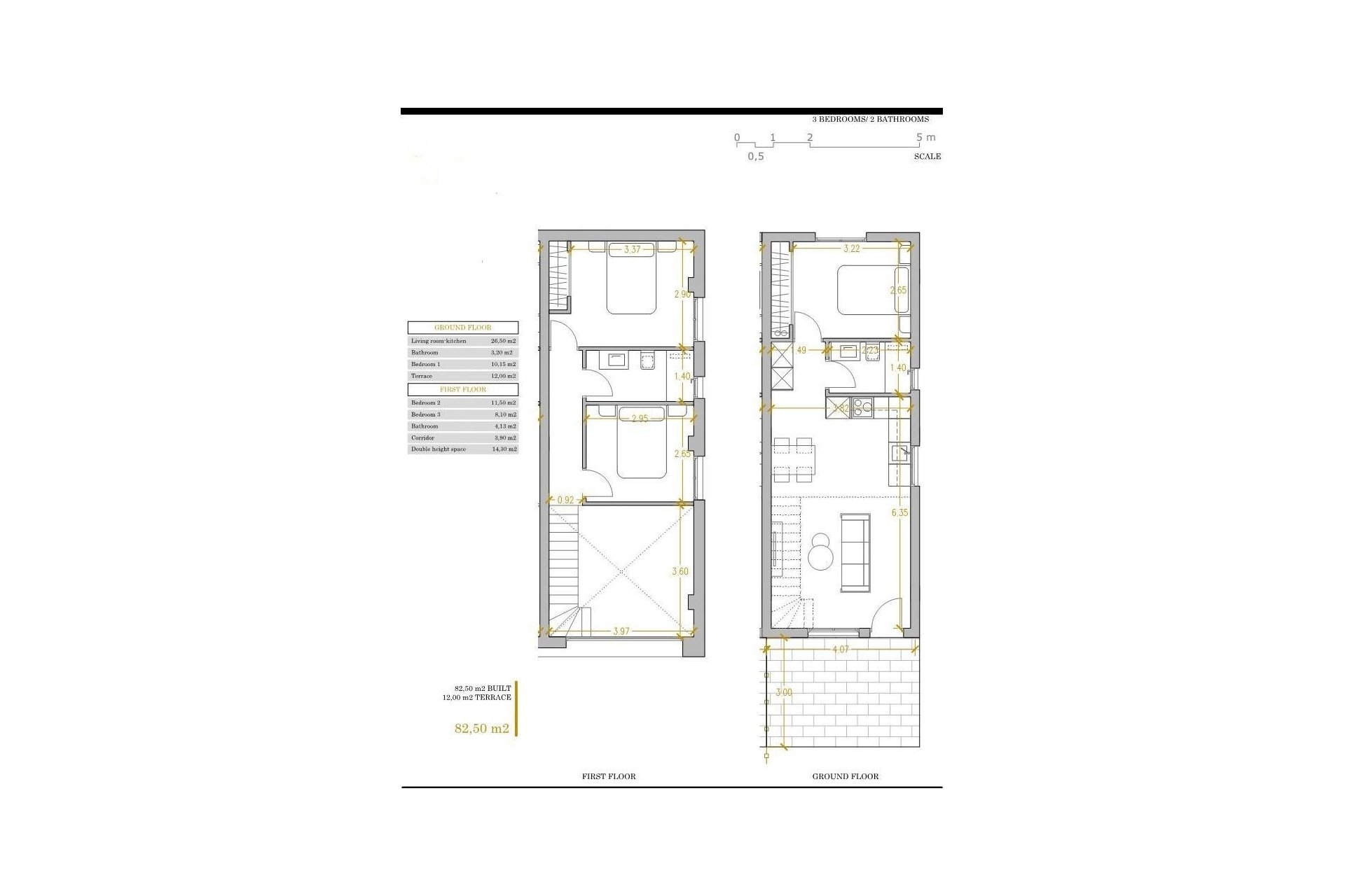 New Build - Semi-detached Villa - Orihuela Costa - PAU 26