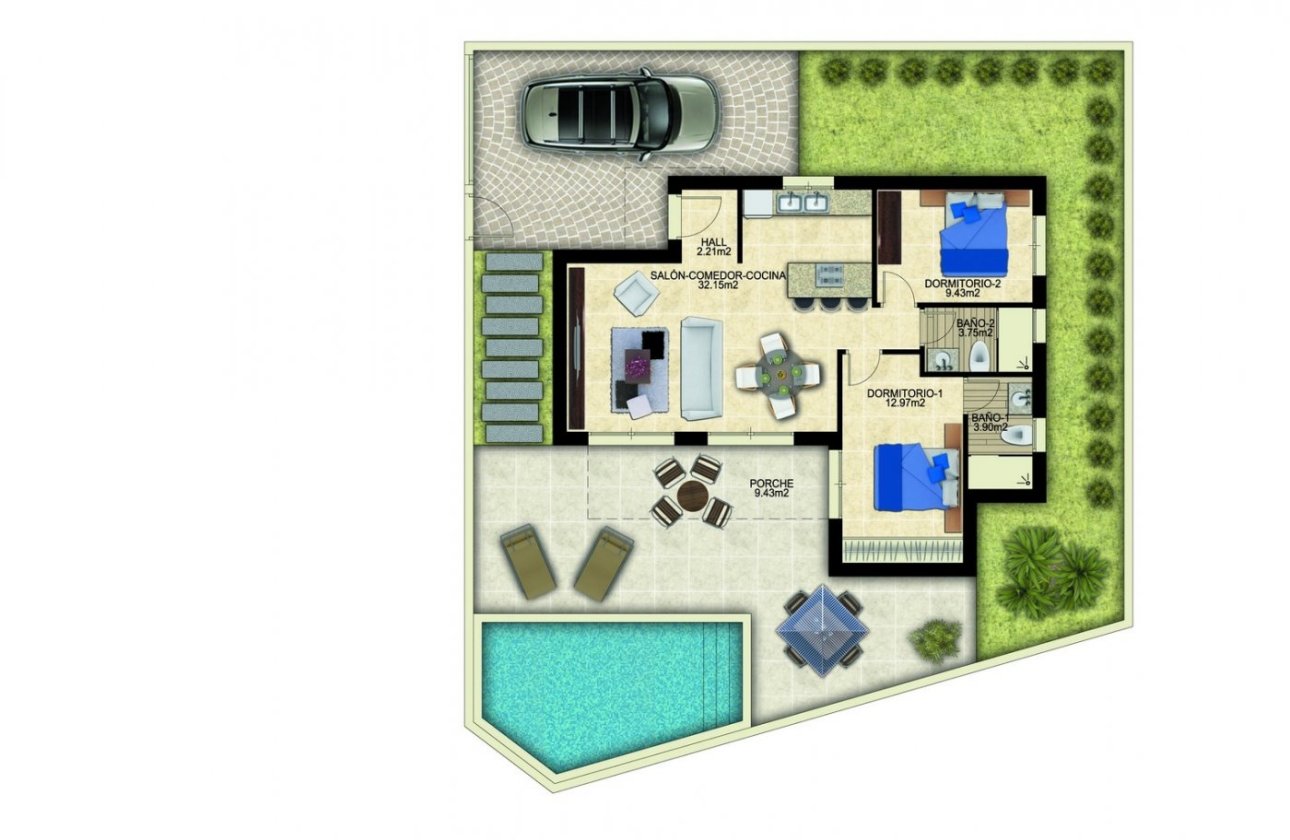New Build - Villa - Benijofar - Polideportivo