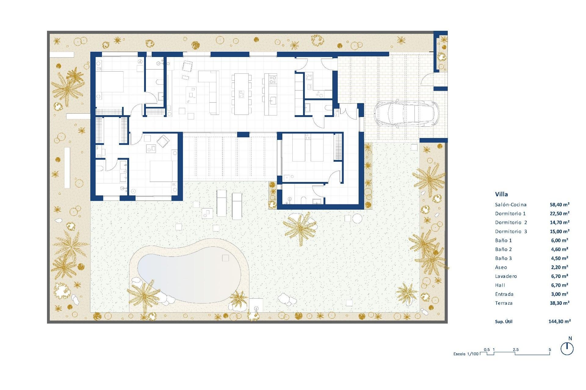 Nieuwbouw  - Villa - Baños y Mendigo - Altaona Golf