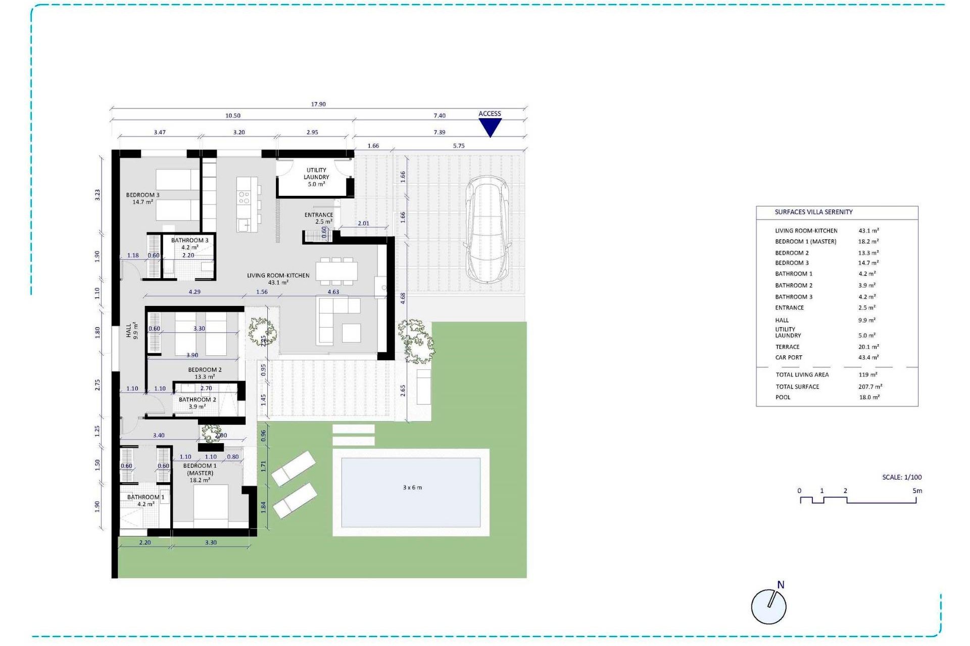 Nieuwbouw  - Villa - Baños y Mendigo - Altaona Golf
