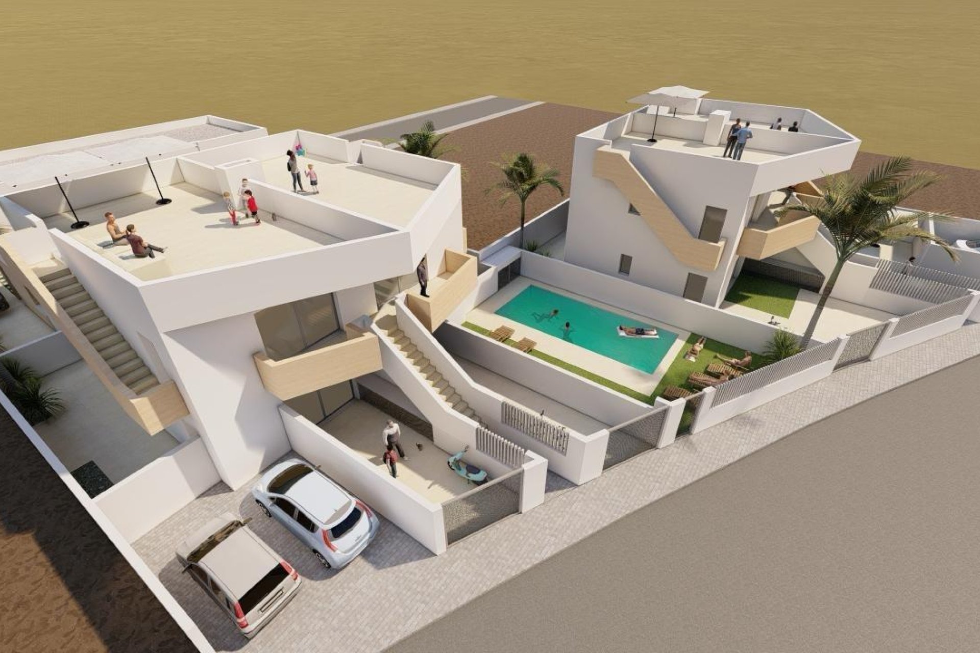Nouvelle construction - Maison Jumelée - Mazarrón - Puerto de Mazarron