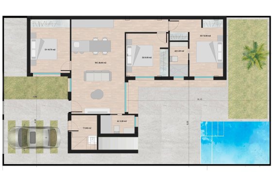Obra nueva - Villa Adosada - Torre Pacheco